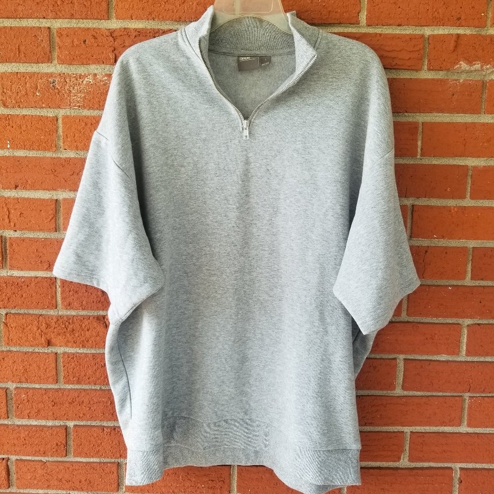 ASOS SHORTSLEEVED SWEATSHIRT 1/4 ZIP